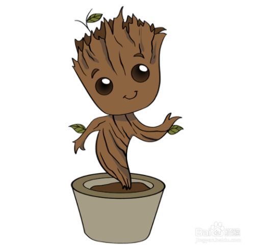 如何绘制《银河护卫队2》中的宝宝格鲁特