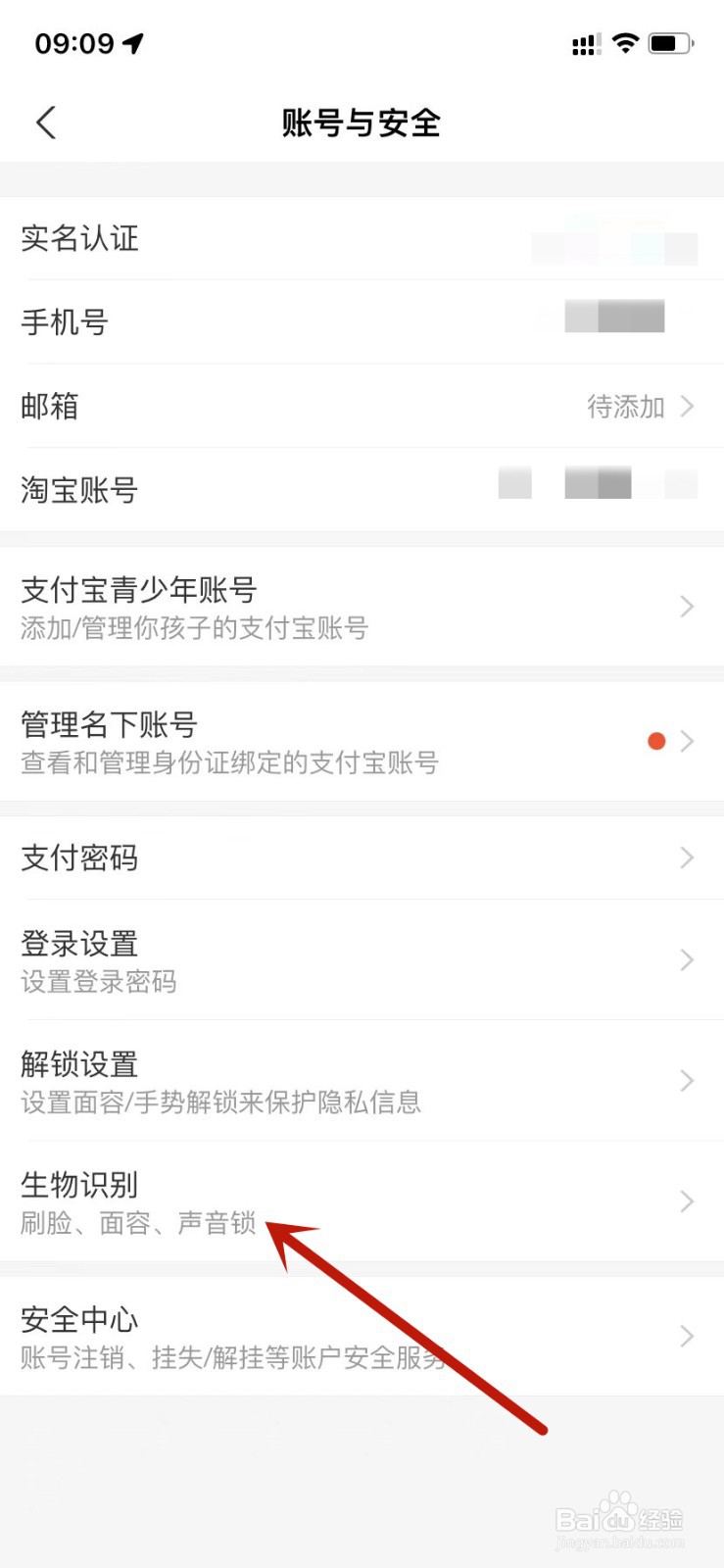 支付宝开启声音锁
