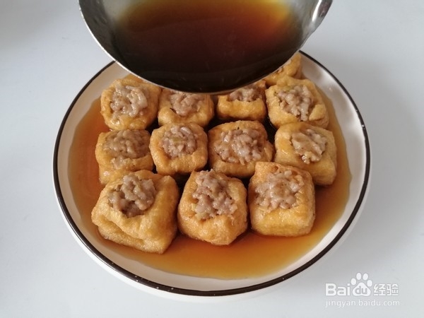 家常菜油豆腐酿肉