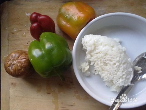 焗彩椒米饭做法