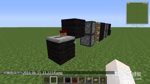 Minecraft 2x2红石活塞门 百度经验