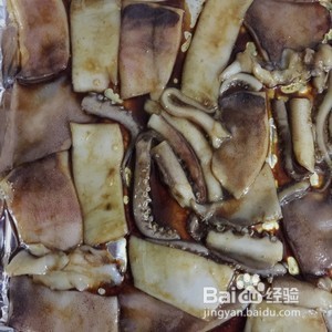 烧烤的干鱿鱼烤法