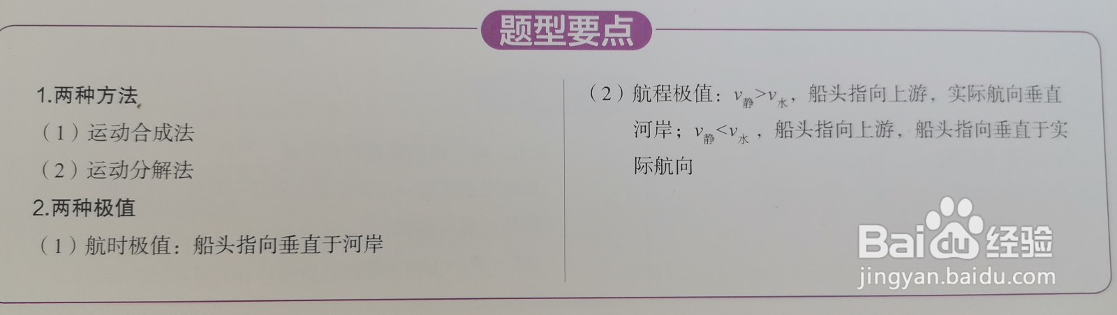 怎么求解小船渡河位移问题