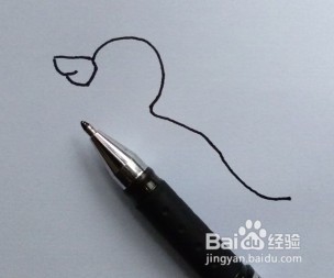 简笔画：一只小鸭子