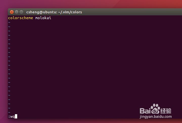 配置linux vim主题molokai