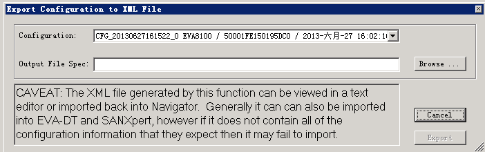 使用EVA-DT生成EVA配置文档