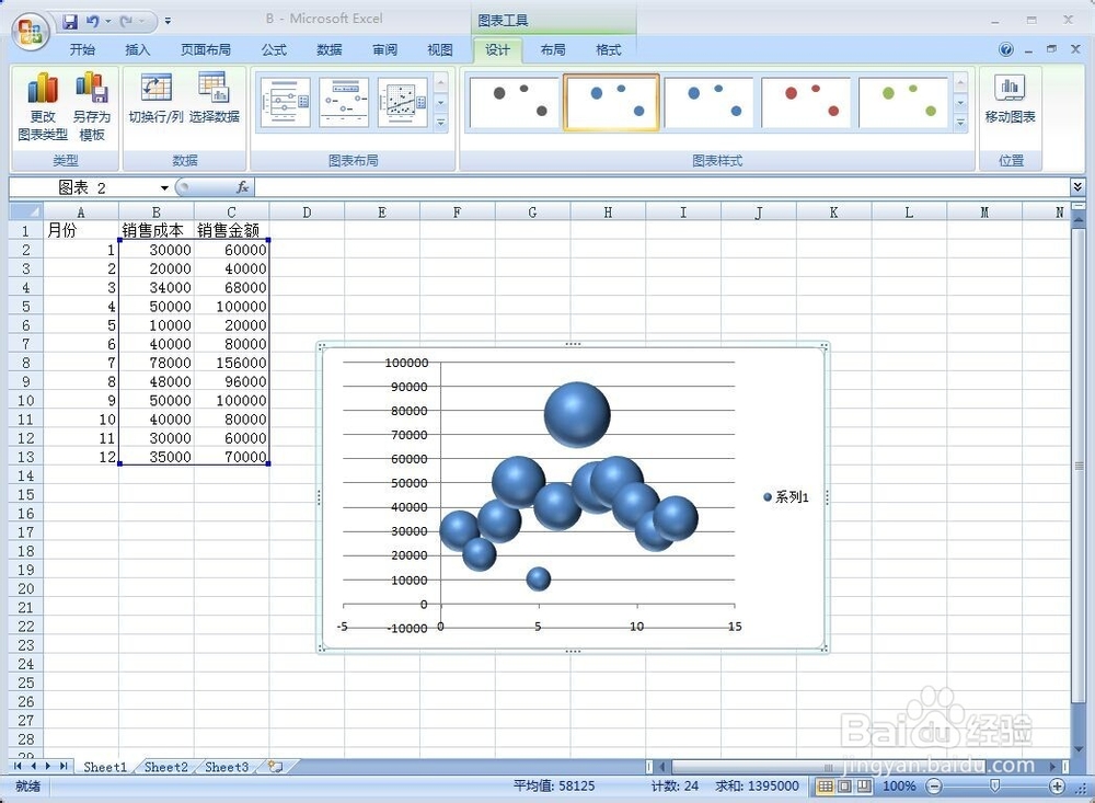 设计和应用Excel中的气泡图