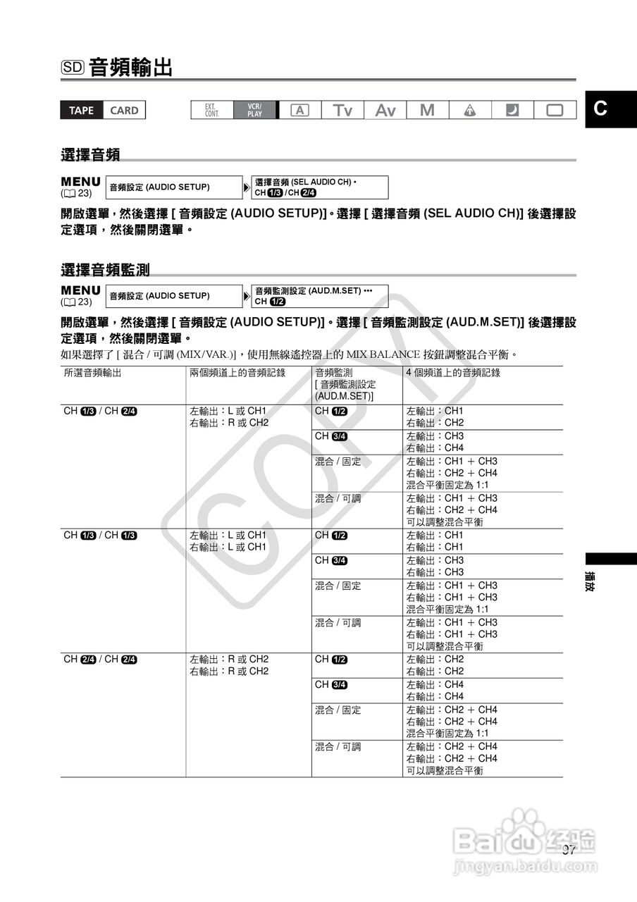 Canon高清视频摄录机 XHG1、XHA1使用说明书:[10]
