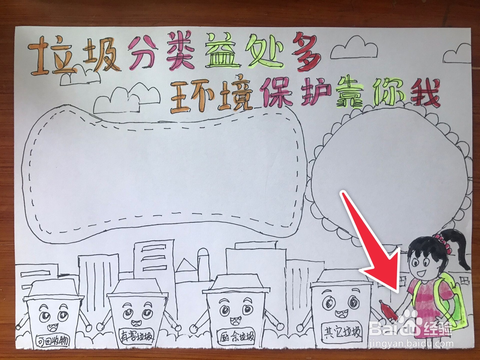 垃圾分类益处多,环境保护靠你我手抄报