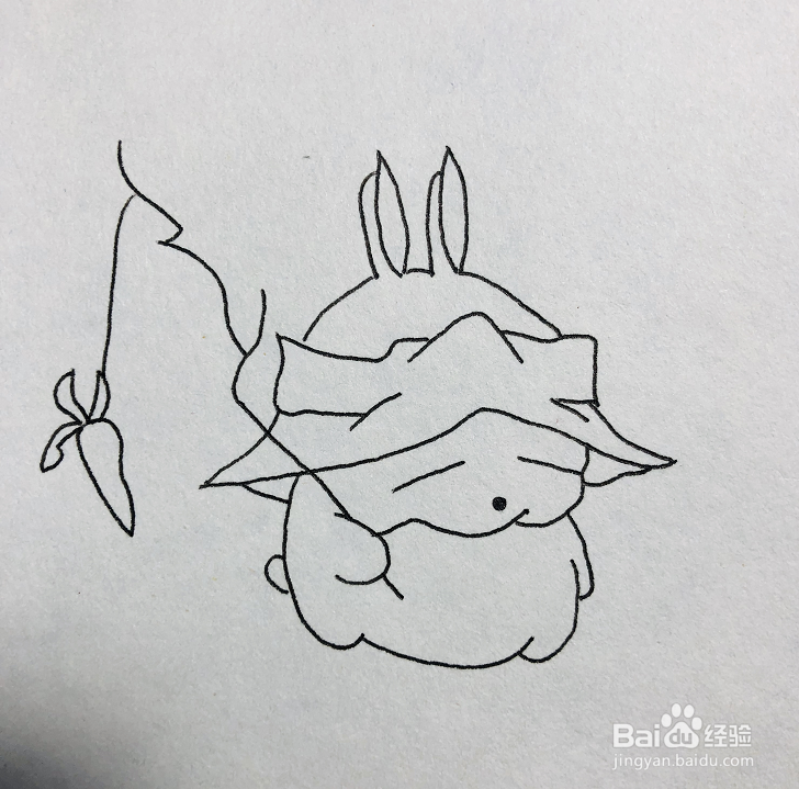 如何画好流氓兔的简笔画