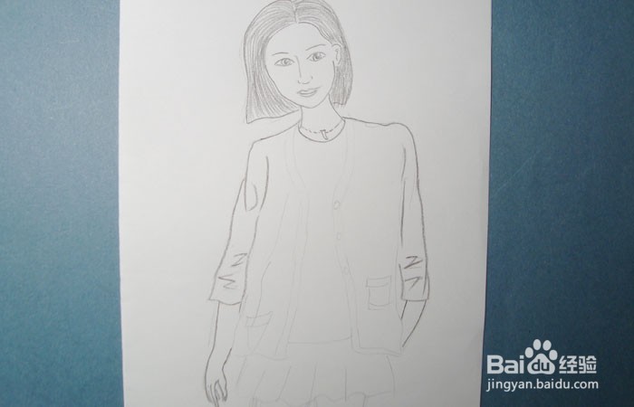 春季开衫服装怎么画