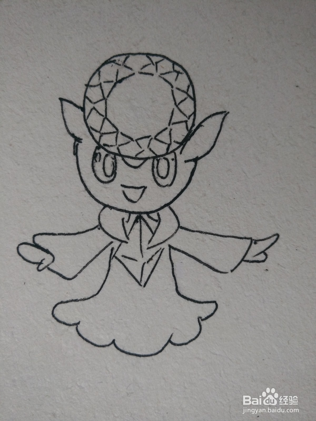 怎么画神奇宝贝蒂安希简笔画