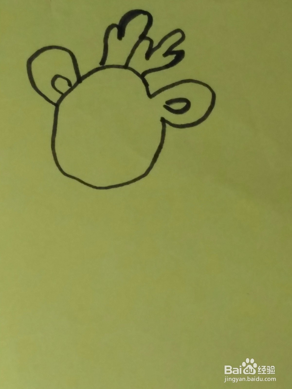 怎么画小鹿手工简笔画