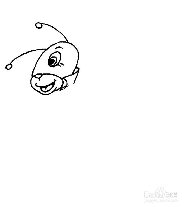 卡通蝈蝈的画法