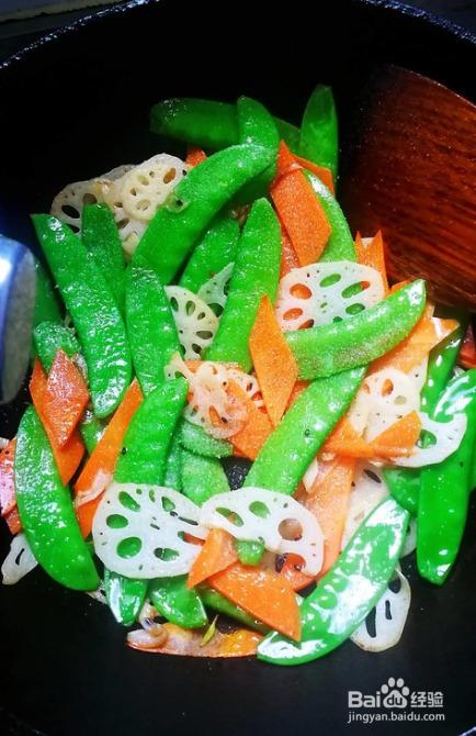 清新小炒荷兰豆炒藕