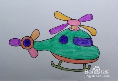 <b>直升飞机画法教程（5）怎么画，如何画直升飞机</b>