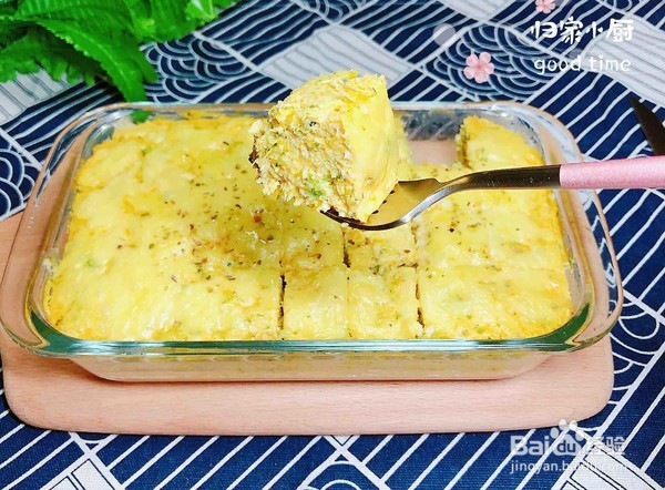 教你做西兰花玉米鸡肉糕