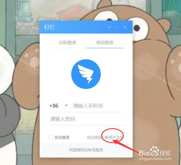 如何在电脑上注册钉钉新用户?