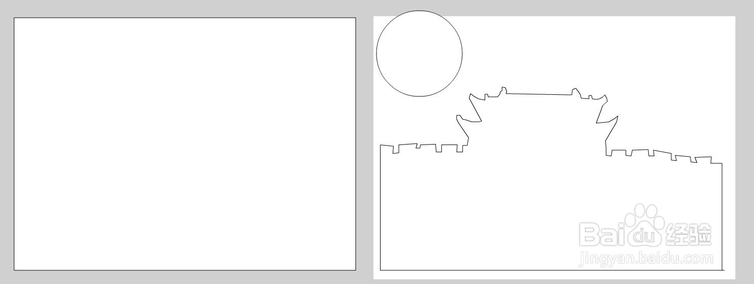 flash如何绘制一个古城的黑夜背景
