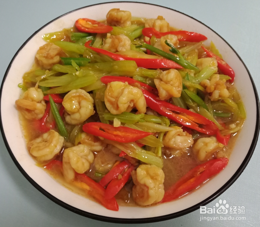 宝宝也爱吃的西芹炒虾仁