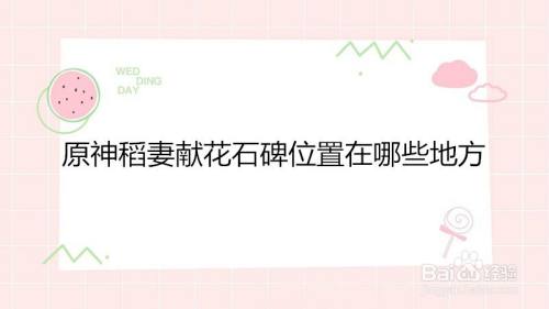 原神稻妻献花石碑位置在哪些地方