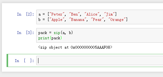 如何使用PYTHON里的ZIP函数