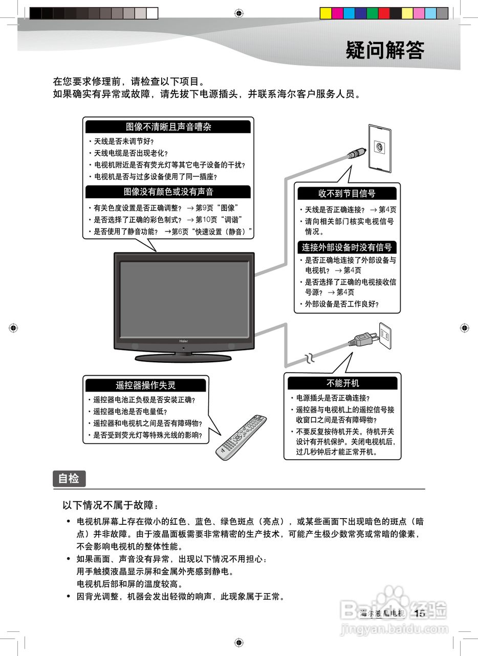 海尔LE24H300液晶彩电使用说明书