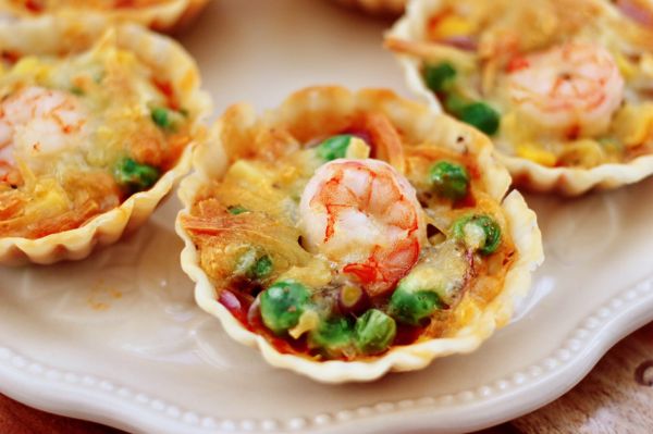 虾仁时蔬迷你披萨