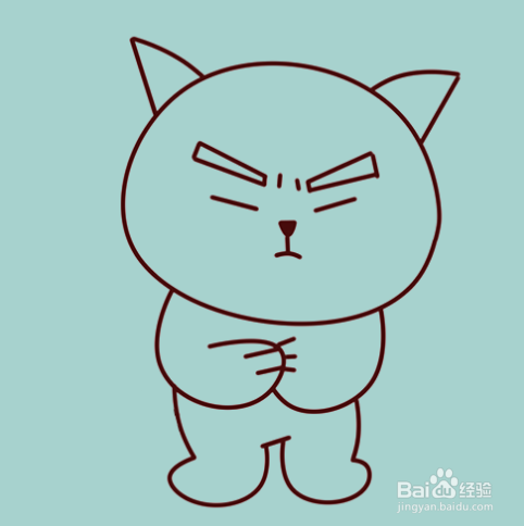 如何手工画猫的简笔画？