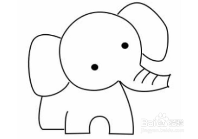 简笔画如何画大象