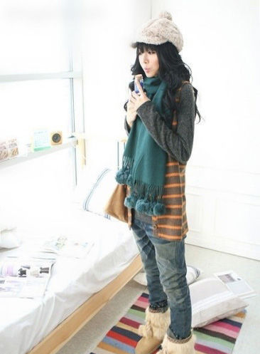 怎样在秋冬季用雪地靴+外套来搭配