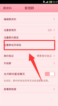 手机QQ怎么设置群等级头衔