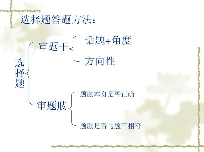 语文选择题的答题方法和技巧是什么