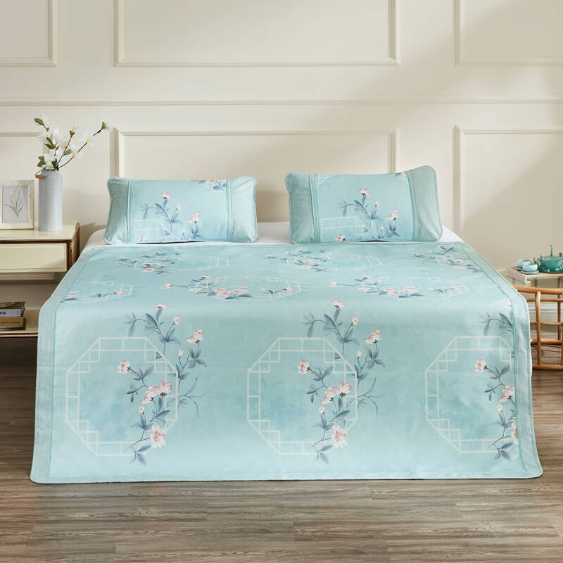 精选空调冰丝凉席予裸睡党清凉感