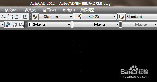 AutoCAD如何画四棱台图形