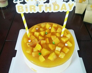 小清新芒果乳酪慕斯