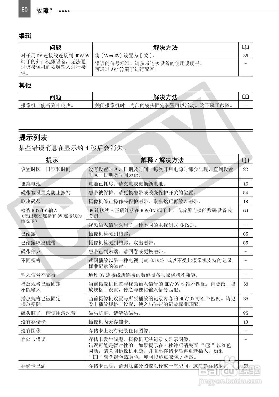 佳能HV30数码摄像机使用说明书:[8]