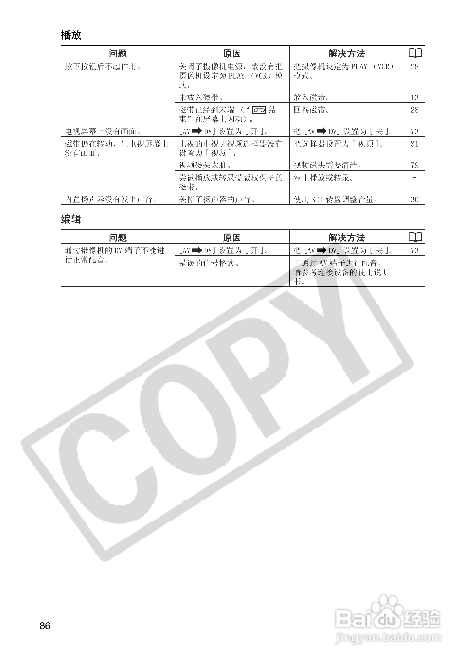佳能MV830i数码摄像机使用说明书:[9]