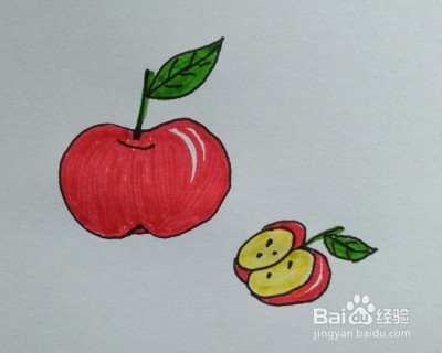 <b>创意简笔画：用5和8画苹果</b>