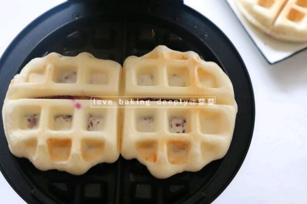 紫薯芝士华夫饼