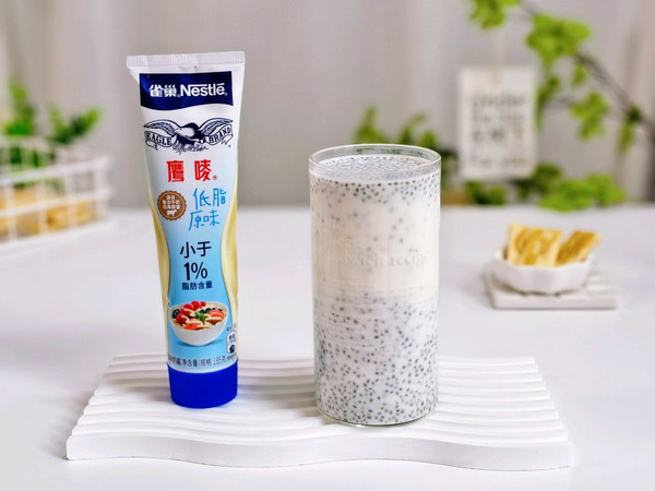 奇亚籽炼乳撞奶