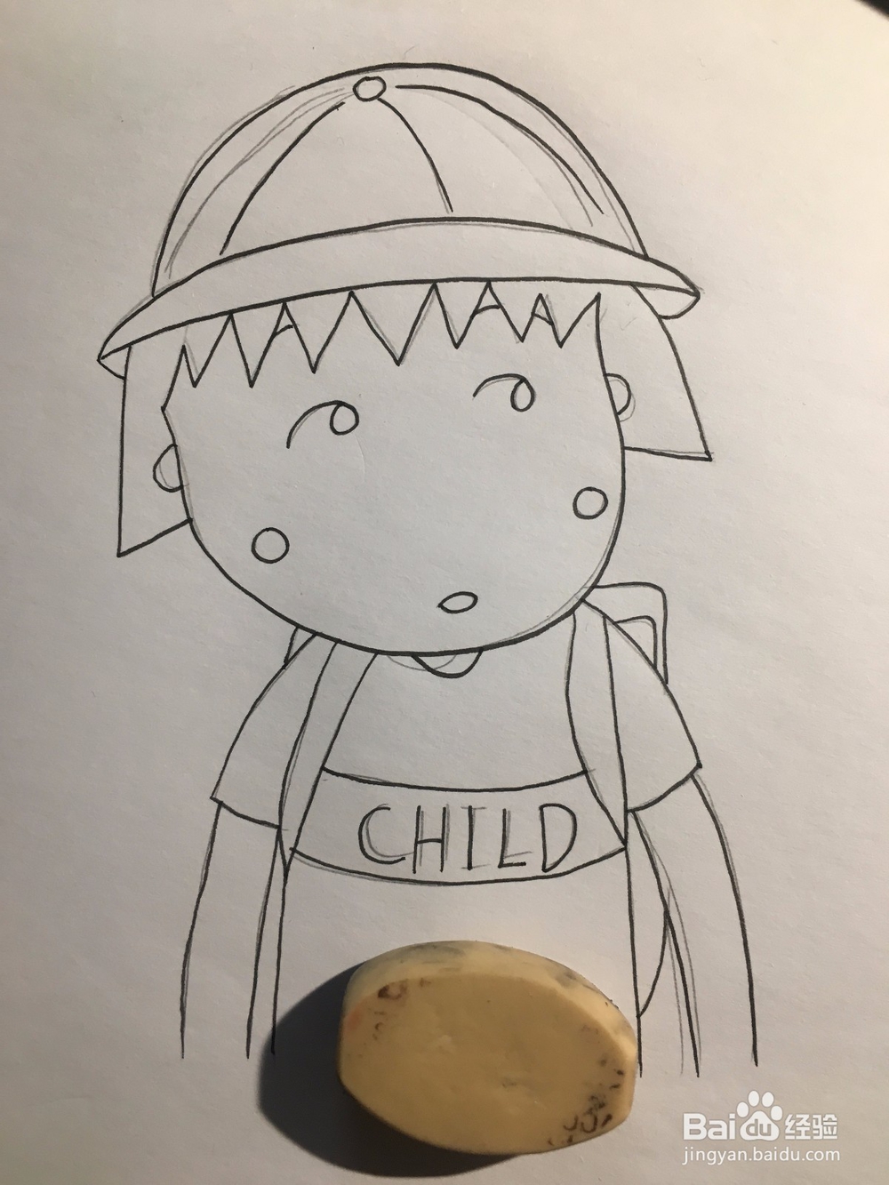 手绘：樱桃小丸子 彩色涂鸦 动漫角色简笔画