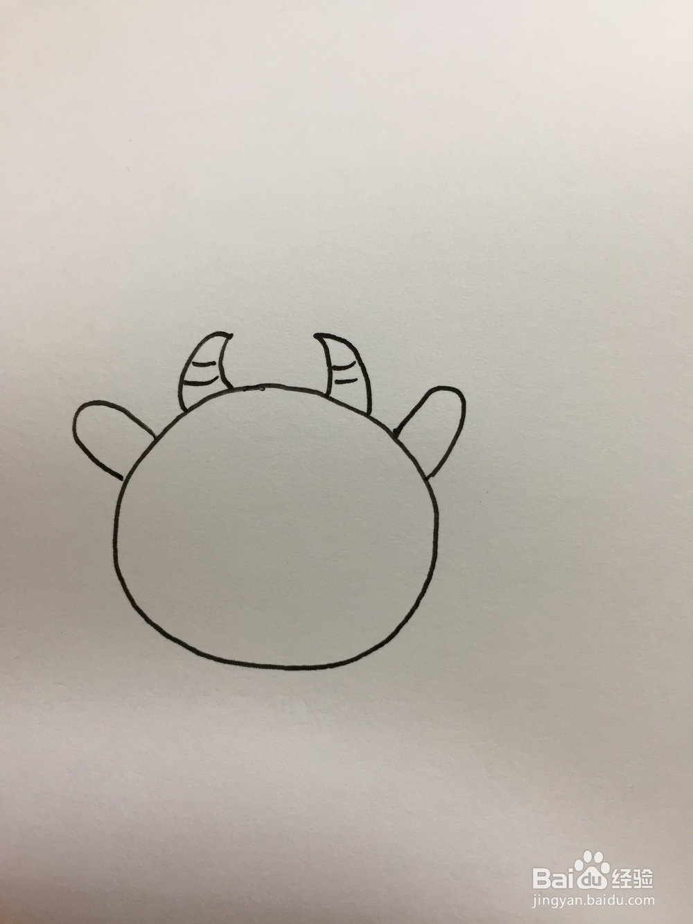 奶牛的简单画法