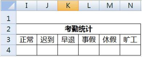 excel怎么制作考勤表