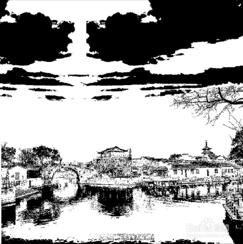 张继枫桥夜泊的简笔画