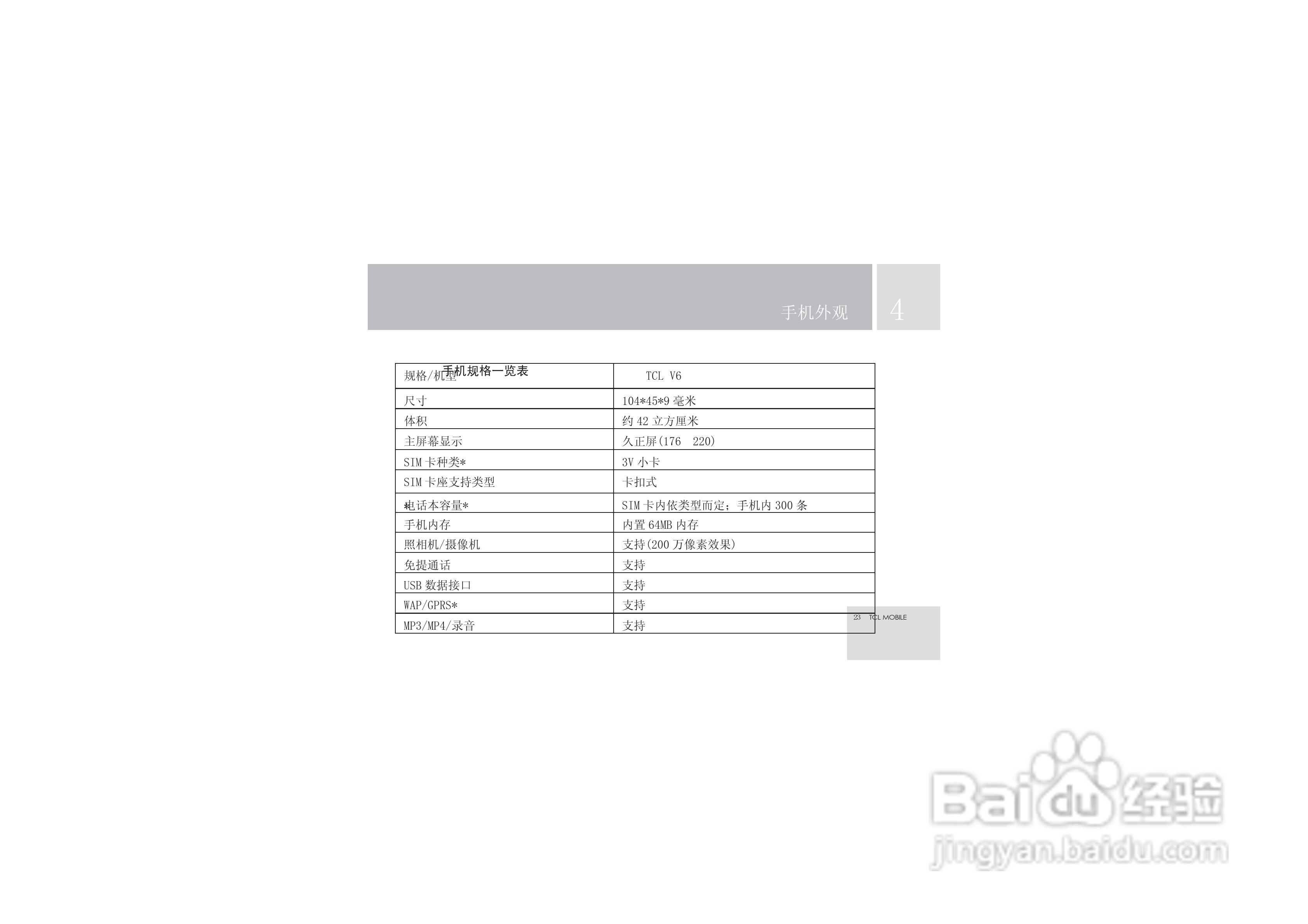 TCL V6手机使用说明书:[3]