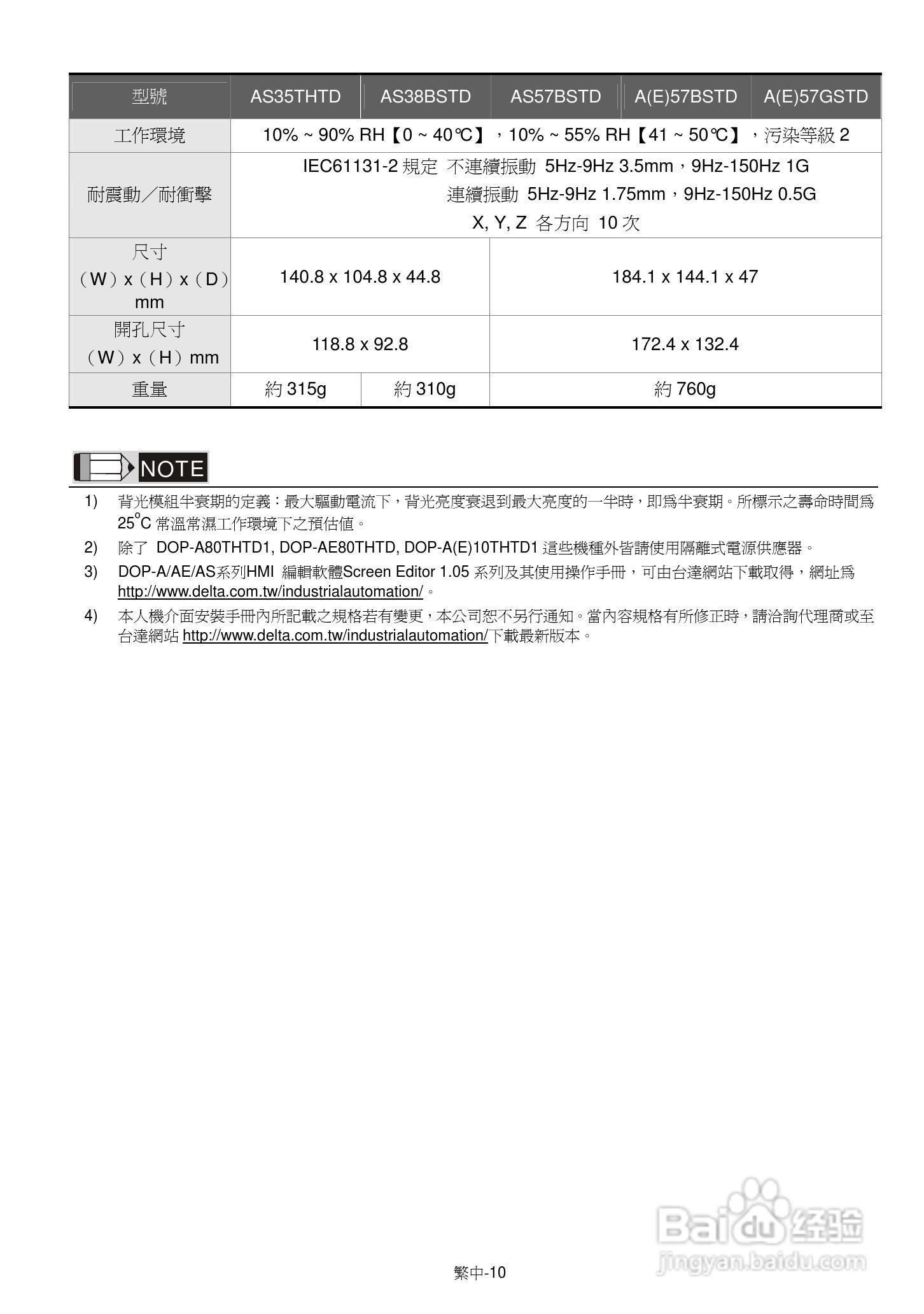 台达DOP-A/AE/AS系列触控式人机介面操作手册:[4]