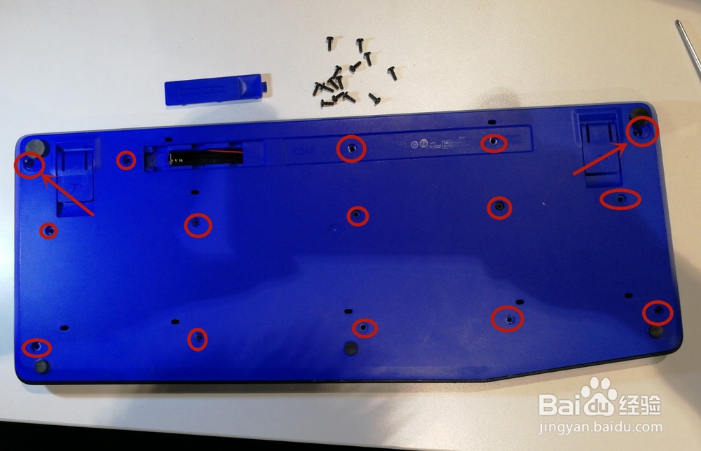 罗技K345无线键盘怎么拆卸？