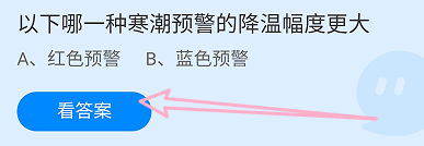 哪一种寒潮预警的降温幅度更大