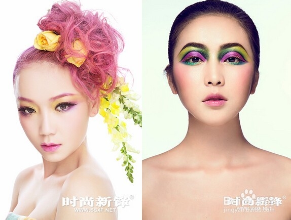 彩妆大胆色彩搭配技巧展示